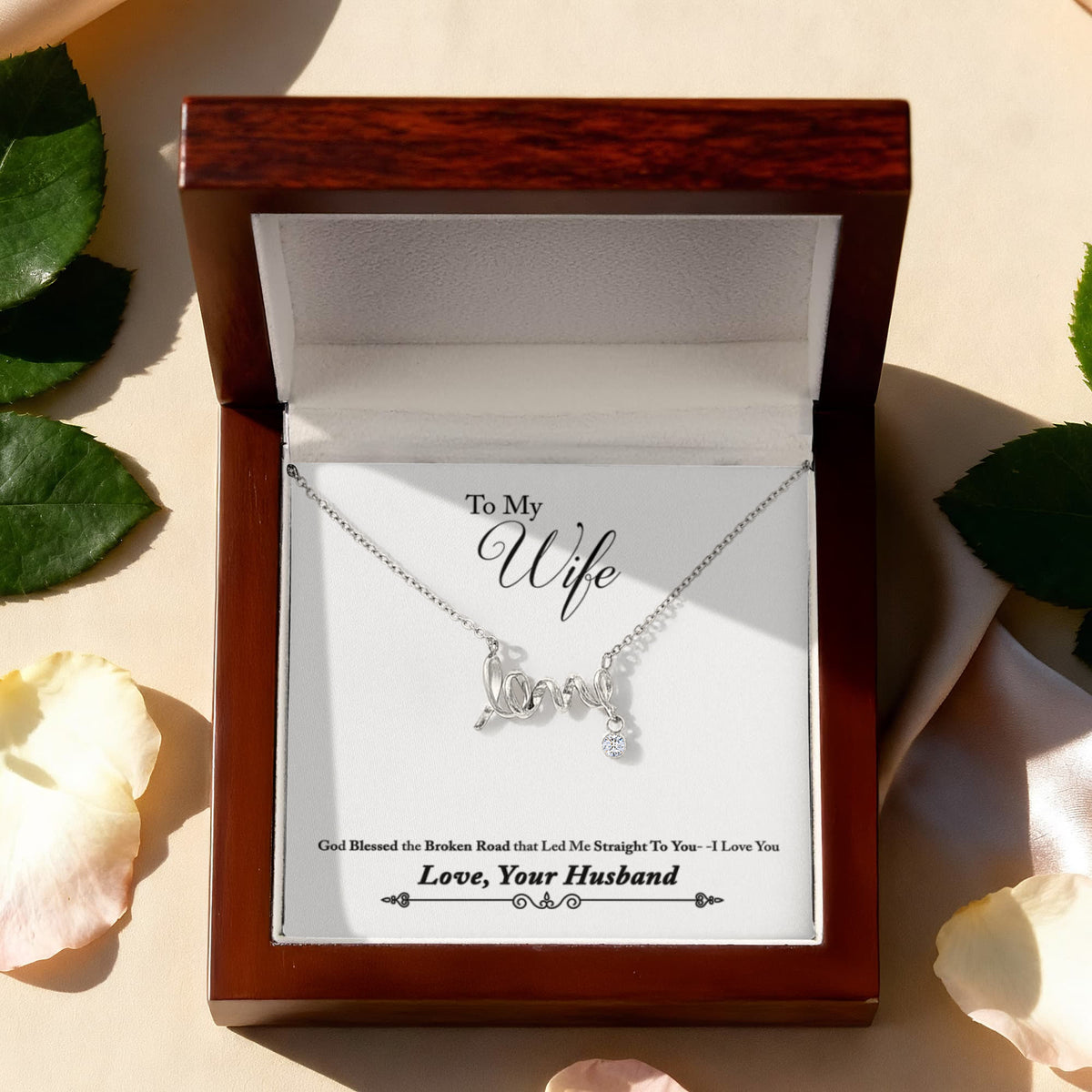 Scripted Love Necklace