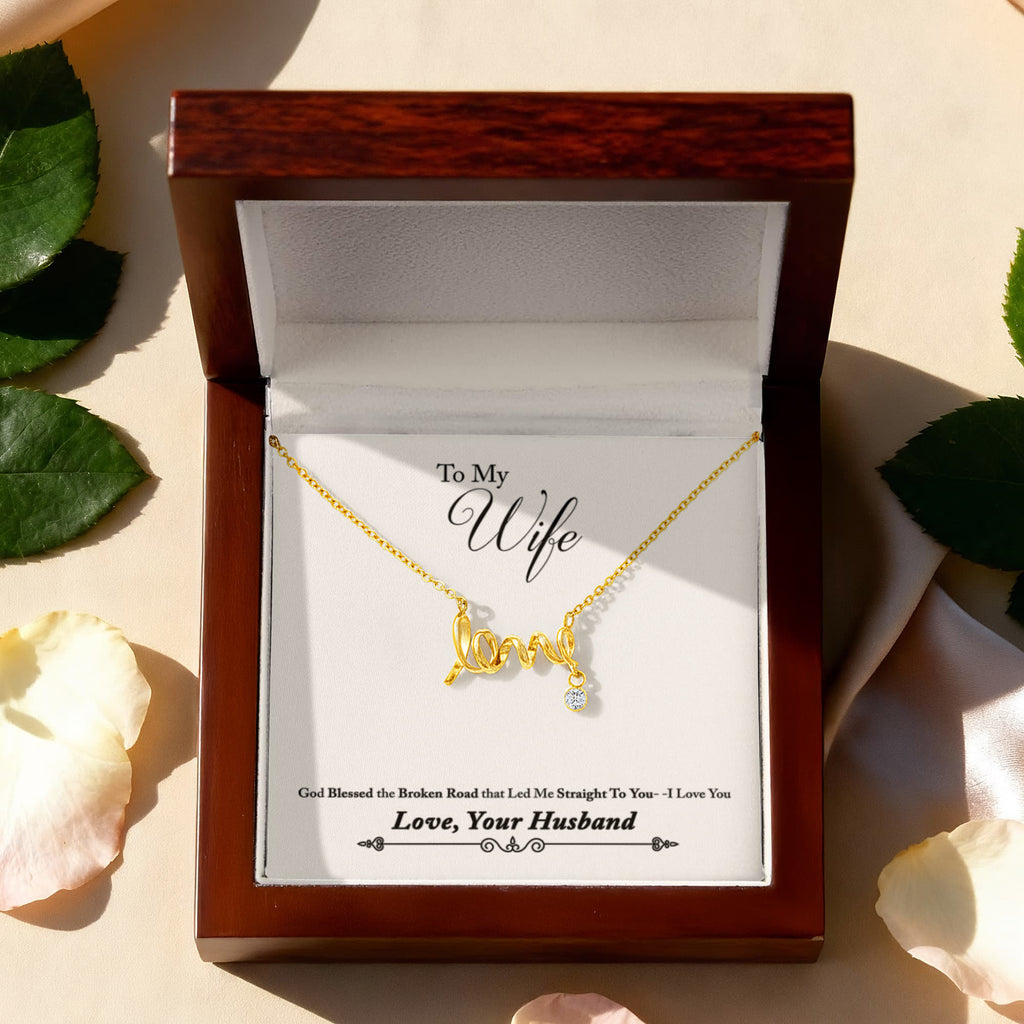 Scripted Love Necklace