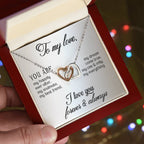 Interlocking Hearts Necklace - Yellow & White Gold Variants