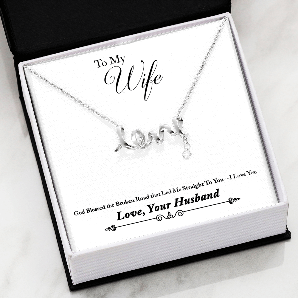 Scripted Love Necklace